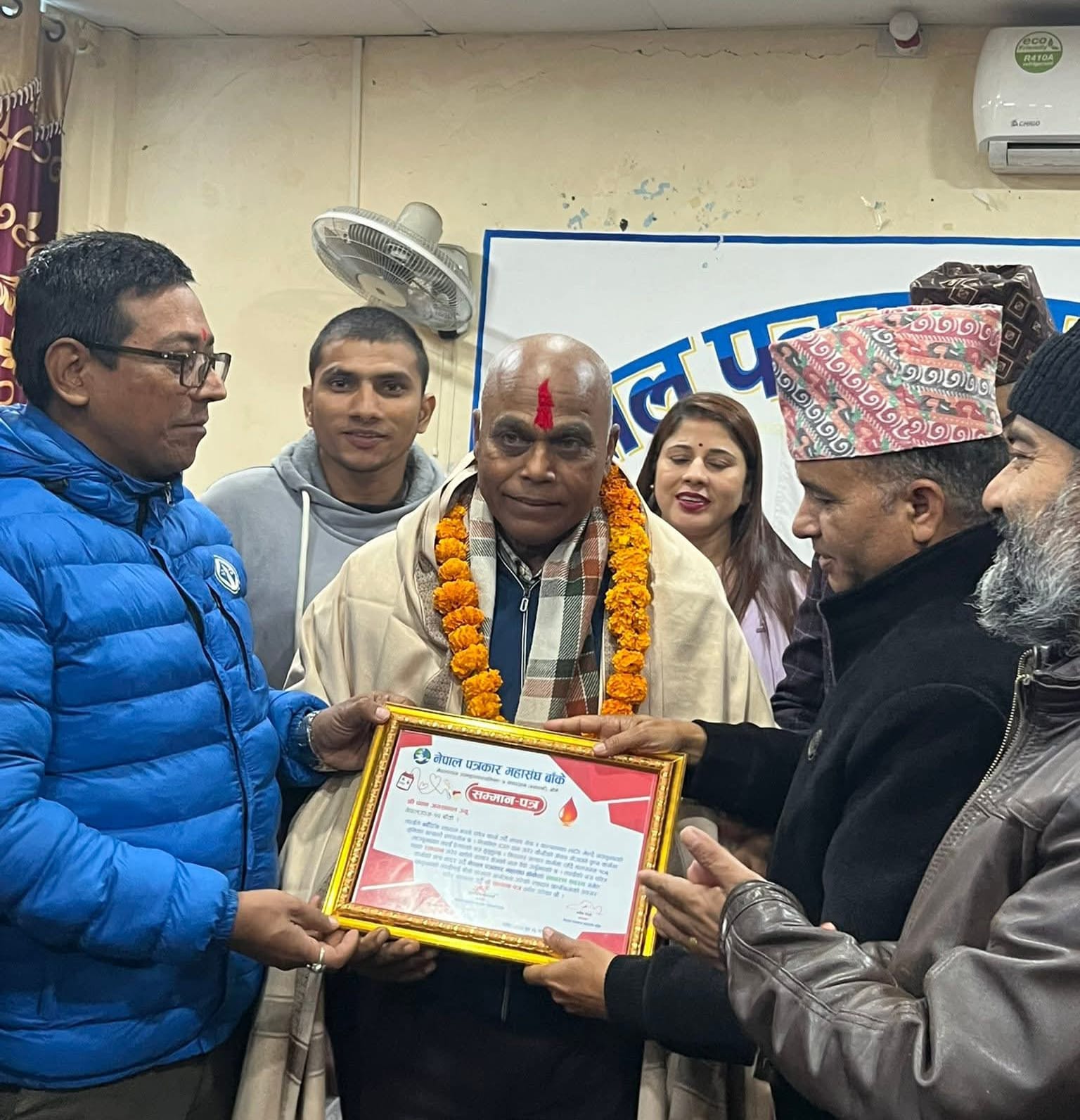 १०६ पटक रक्तदान गरेका जयसवाल सम्मानित